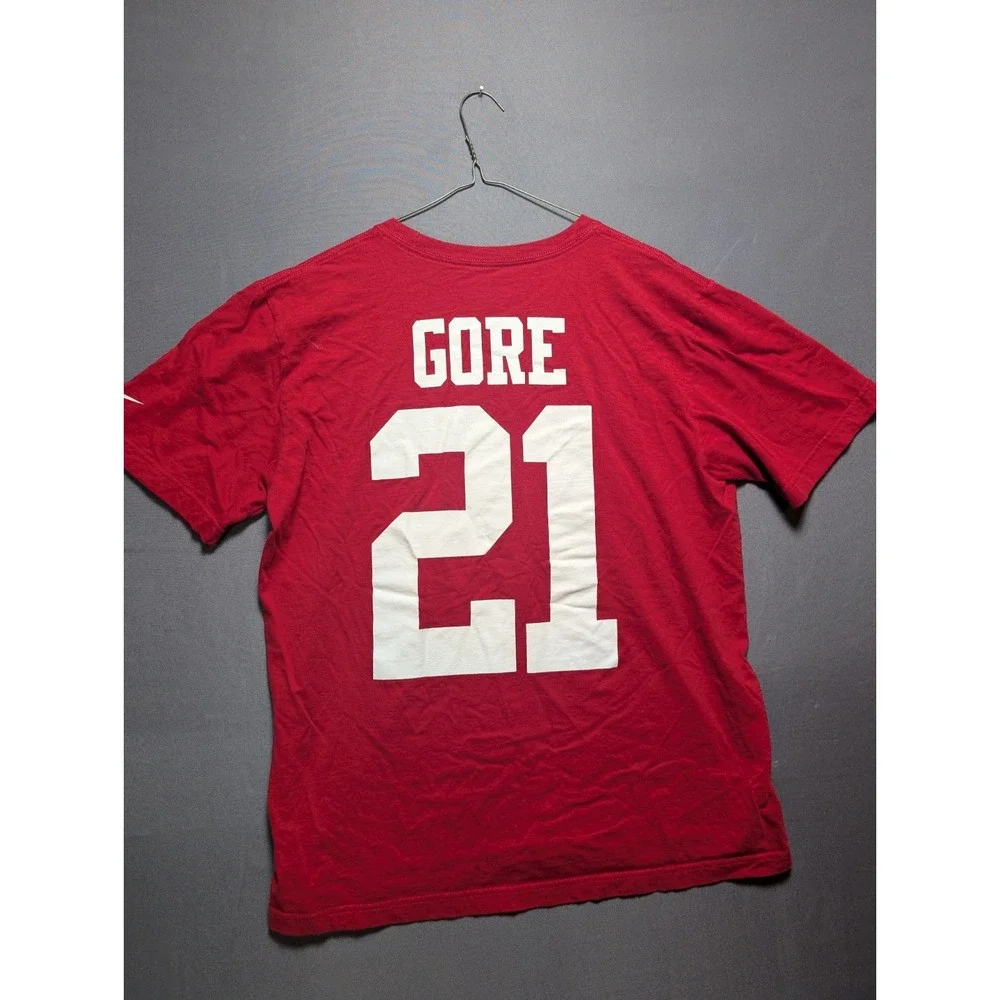 Nike San Francisco 49ers Frank Gore 21 T Shirt Mens Large Red Football NFL
